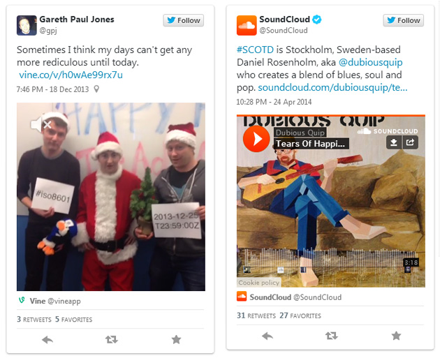 Twitter Player Card Example