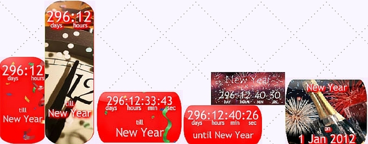 Countdown Clock for New Years Day