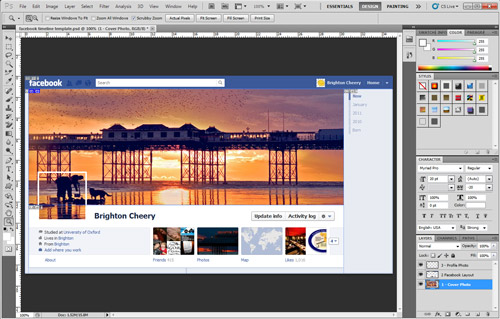 Facebook Timeline Cover Photo Photoshop Template